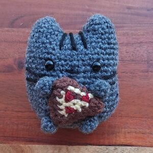 Handmade Gray Cat Plush Toy